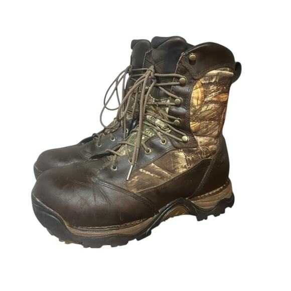 DANNER Men's Pronghorn 8" Leather Real Tree Insulated Hunting Boots Size 12 EE - Picture 1 of 9